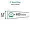 Office Essentials Economy View 3 Ring Binders, 3" Round Rings, 3.5" Spine, 460-Sheet Capacity, White Binders (4-Pack of 03148)